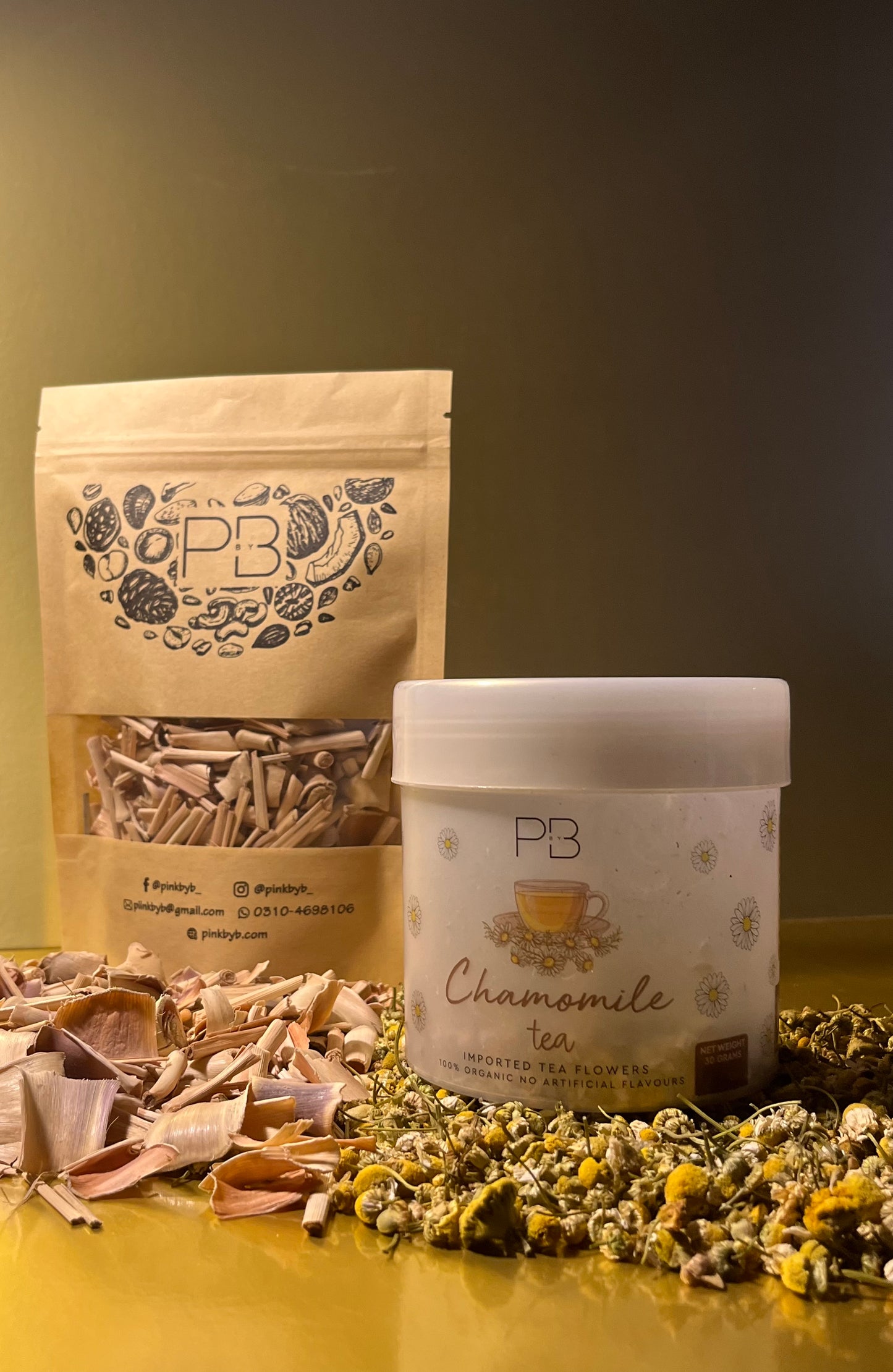 PbyB's Chamomile Tea with 50grams Lemongrass FREE